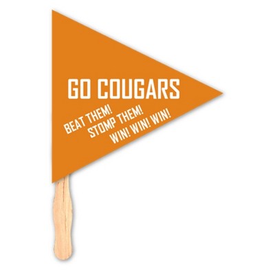 8" Triangle Shape Hand Fan w/Handle